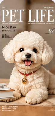AI pet style transformation: Magazine Cover template