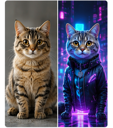 James Smith's AI pet style transformation case